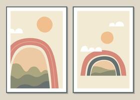 A trendy set of abstract geometric shapes in a minimal style, great decoration for walls vector