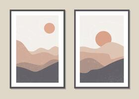 A trendy set of abstract geometric shapes in a minimal style, great decoration for walls vector