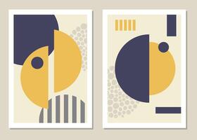 A trendy set of abstract geometric shapes in a minimal style, great decoration for walls vector