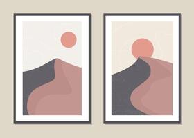A trendy set of abstract geometric shapes in a minimal style, great decoration for walls vector