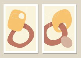 A trendy set of abstract geometric shapes in a minimal style, great decoration for walls vector