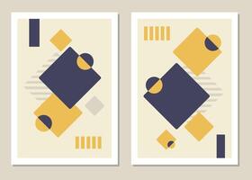 A trendy set of abstract geometric shapes in a minimal style, great decoration for walls vector