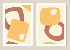 A trendy set of abstract geometric shapes in a minimal style, great decoration for walls vector