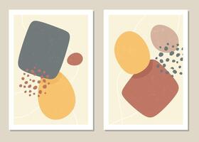 A trendy set of abstract geometric shapes in a minimal style, great decoration for walls vector