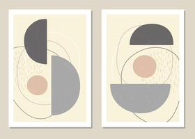 A trendy set of abstract geometric shapes in a minimal style, great decoration for walls vector