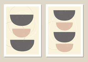 A trendy set of abstract geometric shapes in a minimal style, great decoration for walls vector