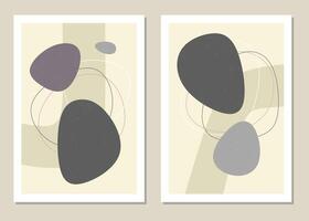 A trendy set of abstract geometric shapes in a minimal style, great decoration for walls vector