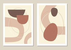 A trendy set of abstract geometric shapes in a minimal style, great decoration for walls vector