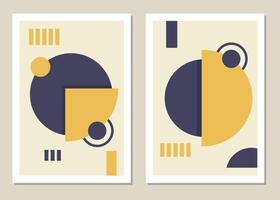 A trendy set of abstract geometric shapes in a minimal style, great decoration for walls vector