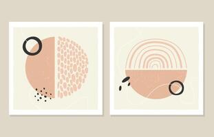 A trendy set of abstract geometric shapes in a minimal style, great decoration for walls vector