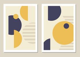 A trendy set of abstract geometric shapes in a minimal style, great decoration for walls vector
