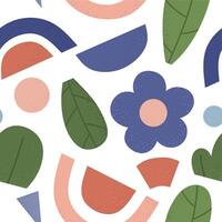 Abstract seamless pattern with geometric shapes vector