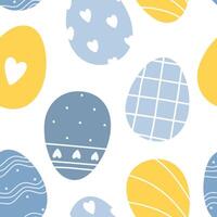 Seamless pattern with Easter eggs, Happy Easter. vector