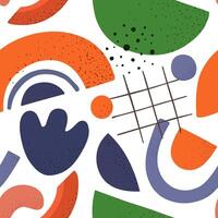 Abstract seamless pattern with geometric shapes vector