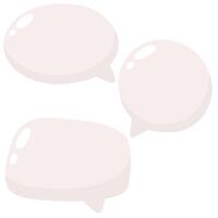 Speech bubbles, text balloons in cartoon flat style. vector