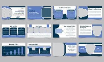 Modern and minimal Corporate Business Powerpoint Slide Design template vector