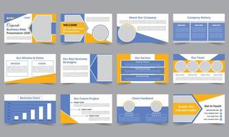 Modern and minimal Corporate Business Powerpoint Slide Design template vector
