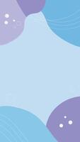 Abstract illustration with ovals and lines, vertical background with copy space, blue, purple and white colours vector