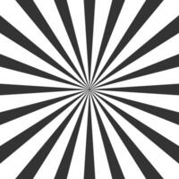 Black sunburst isolated on white background. Sunburst background with rays. Radial circle line. Pattern starburst. Comic beam lines. Sun effect rays. Abstract concentration stripe. Cartoons style. vector