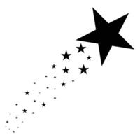 Black falling stars. Shooting star sign for your web site design meteorite and comet symbols on white background. Flying comet with tail, falling meteor, abstract galaxy element. illustration. eps10 vector