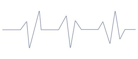 Heartbeat line. Heart beat graph. Blue heartbeat line icon on white background. Electrocardiogram. Heart wave technology background Shows the rhythm of the heart that is pumping. illustration. vector
