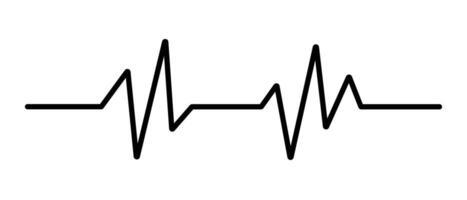 Heartbeat line. Heartbeat line icon on white background. Pulse Rate Monitor. Heart cardiogram continuous one line drawing minimalism design isolated on white background. illustration. vector