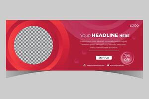Gradient social media cover page template, for Realistic winter social media post collection, For Gradient landing page event design, vector