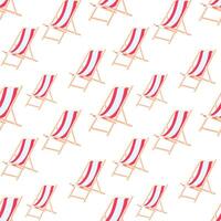 seamless pattern with beach lounge vector