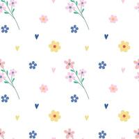 seamless pattern with flowers vector