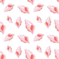 vestor seamless pattern with seashell vector