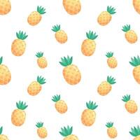 seamless pattern with pineapple vector
