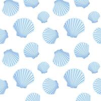 vestor seamless pattern with seashell vector