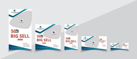 Set of editable modern minimal social media posts and web ads template vector