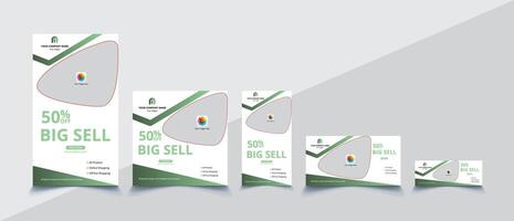 Set of editable modern minimal social media posts and web ads template vector