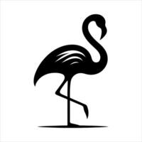 Flamingo silhouette. flat flamingo silhouette isolated on a white background. Flamingo icon design. Flamingo symbol illustration vector