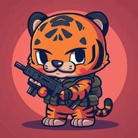 Army Tiger Game Hero Influence vector