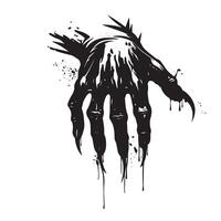Simple Yet Menacing Monster Hand Art vector