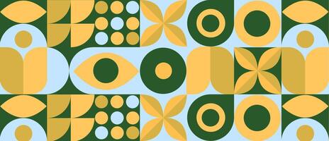 Abstract geometric mosaic scandinavian style pattern. Fashionable bright symbols, shapes for backgrounds and banners. in minimalistic style. vector