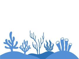 underwater Line Art Background Illustration vector