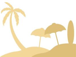 Beach View Summer Background Illustration vector