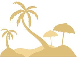 Beach View Summer Background Illustration vector