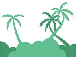 Coconut Tree and House Background vector