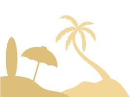 Beach View Summer Background Illustration vector