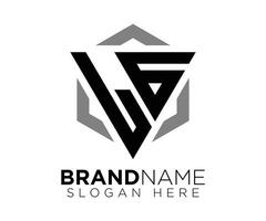 L G logo design template vector