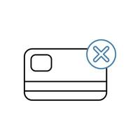canceled concept line icon. Simple element illustration. canceled concept outline symbol design. vector