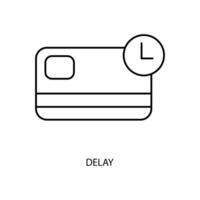 delay concept line icon. Simple element illustration. delay concept outline symbol design. vector