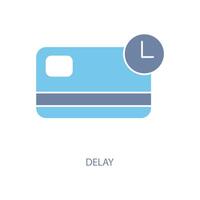 delay concept line icon. Simple element illustration. delay concept outline symbol design. vector