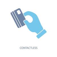 contactless concept line icon. Simple element illustration. contactless concept outline symbol design. vector