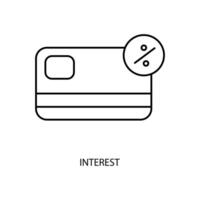 interest concept line icon. Simple element illustration. interest concept outline symbol design. vector