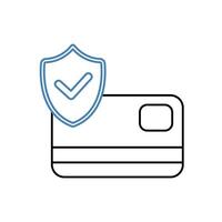protected concept line icon. Simple element illustration. protected concept outline symbol design. vector